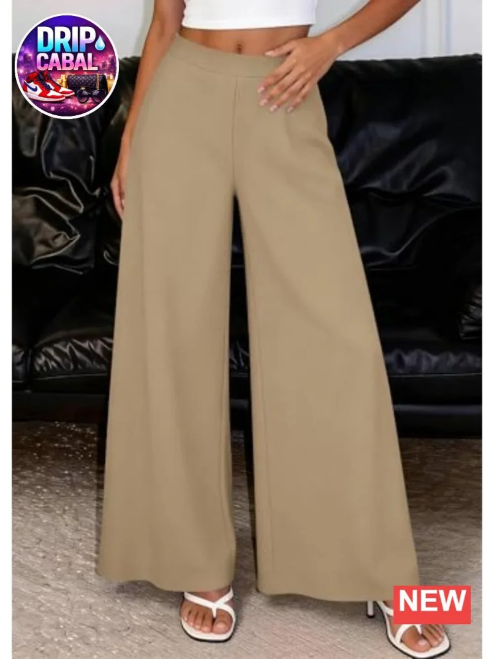 Palazzo Pants for Women, High Waist Wide Leg Trousers, Flow Business Casual